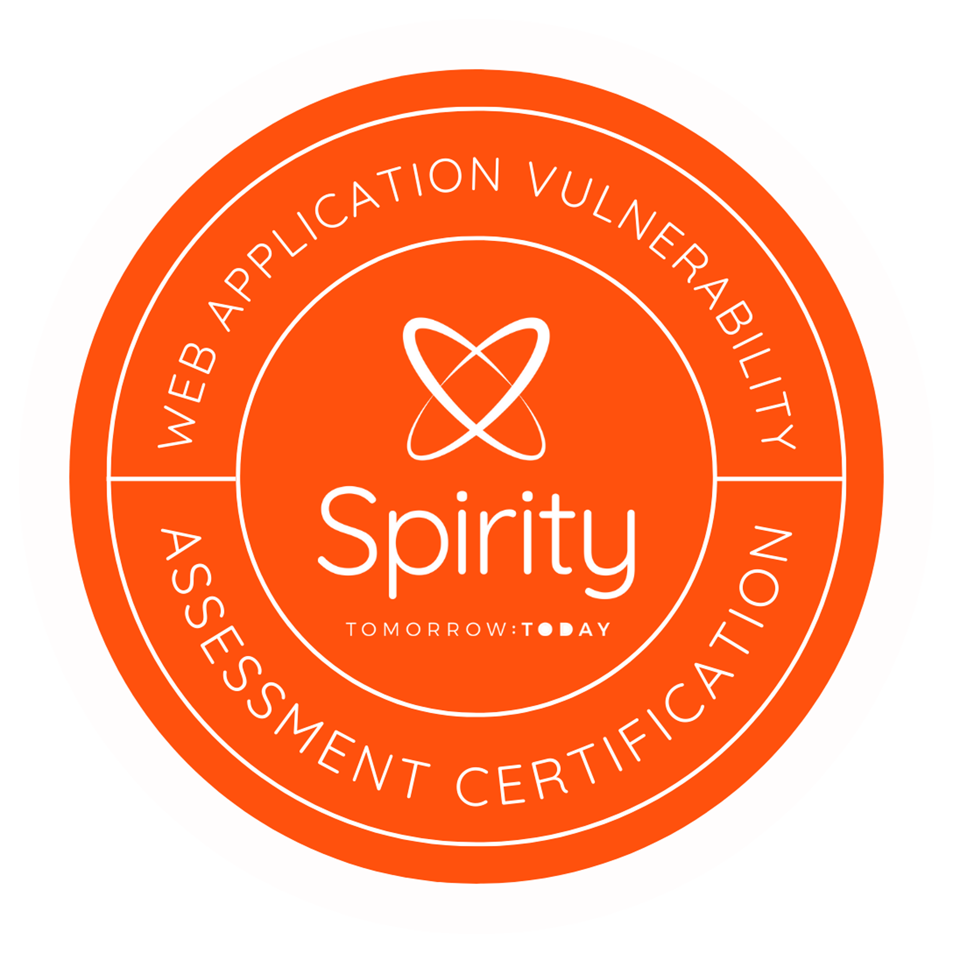 Das Bild zeigt das Zertifikat „Vulnerability Certified by Spirity“, das die Sicherheitszertifizierung für die problemLOS-Anwendung darstellt. Es bestätigt, dass die Anwendung den Sicherheitsstandards von Spirity entspricht und sicherheitsgeprüft ist.